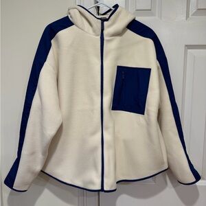 NWT Sweaty Betty Roam Borg Zip Up Fleece Jacket, Oversized, Size M